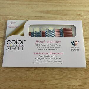Color Street Red White and Belle French Manicure Nail Strips